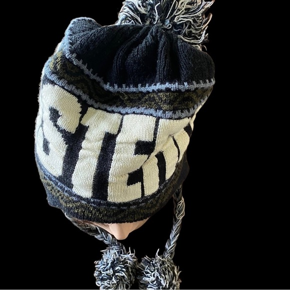 Amsterdam Wool VINTAGE SKI HAT Tassels Beanie - Picture 4 of 6